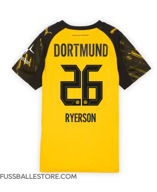 Günstige Borussia Dortmund Julian Ryerson #26 Heimtrikot Damen 2025-26 Kurzarm Günstige Borussia Dortmund Julian Ryerson #26 Heimtrikot Damen 2025-26 Kurzarm
